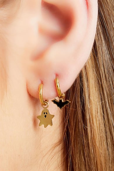 Pendientes de acero inoxidable spook Plata h5 Imagen3